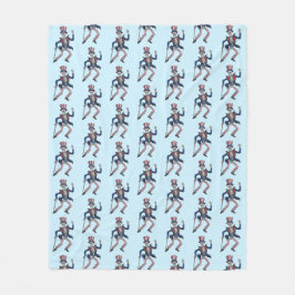 Cobertor De Velo Esqueleto de dança engraçado