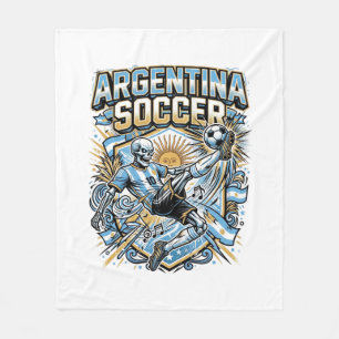 Cobertor De Velo Esqueleto de futebol da Argentina atacante das naç