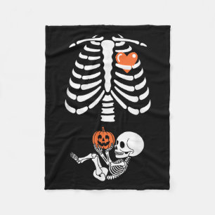 Cobertor De Velo Esqueleto de Halloween Bebê Caixa Torácica Materna