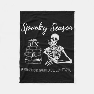 Cobertor De Velo Esqueleto De Halloween Para Spoo, Estudante De Enf