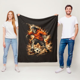 Cobertor De Velo Esqueleto Jogador de Futebol Streetwear Cartoon – 