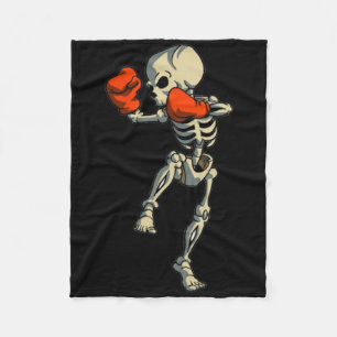 Cobertor De Velo Esqueleto Muay Thai Halloween Kickboxing Mma Lutad