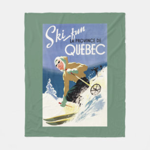 Cobertor De Velo Esqui da mulher - poster inglês e francês