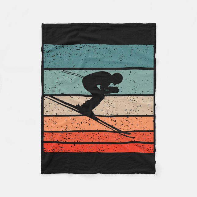 Cobertor De Velo Esqui Estilo Retro Vintage (Frente)