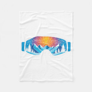 Cobertor De Velo Esqui Óculos de Arte Monta Esqui Minimalista
