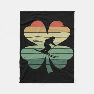 Cobertor De Velo Esqui Retro Shamrock Dia de Patricks Mulheres Home