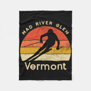 Cobertor De Velo Esqui Vintage Mad River Glen Vermont Montanha