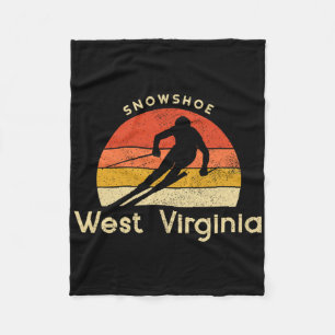 Cobertor De Velo Esqui vintage snowshoe Montanha West Virginia