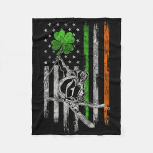 Cobertor De Velo Esquiando Bandeira Irlandesa Americana Dia de São 