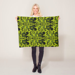 Cobertor De Velo Esquilo Arte Foliar Nórdica Escandinava