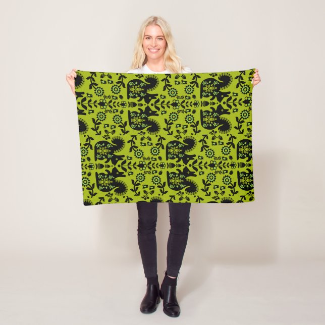 Cobertor De Velo Esquilo Arte Foliar Nórdica Escandinava (In Situ)