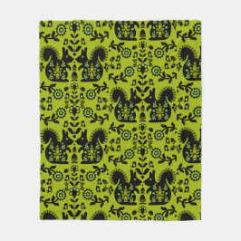 Cobertor De Velo Esquilo Arte Foliar Nórdica Escandinava