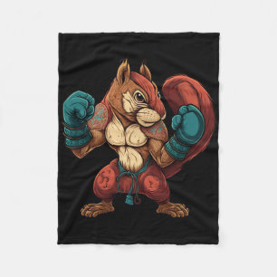 Cobertor De Velo Esquilo Kickboxer Boxe Luvas de Boxe Mma Kickbo