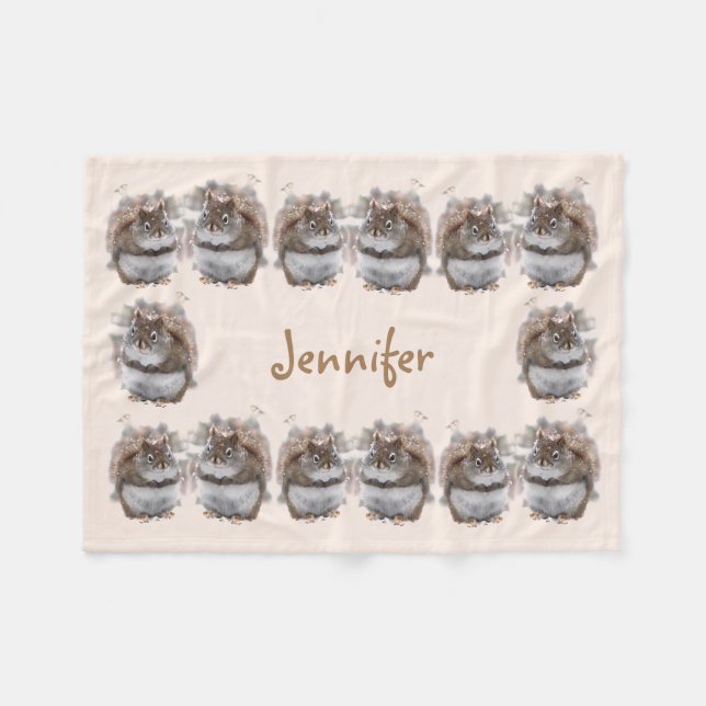 Cobertor De Velo Esquilos doces (Frente (Horizontal))