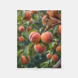 Cobertor De Velo Esquilos Fofos E Frutas Frescas Natureza Fleece Br