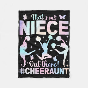 Cobertor De Velo Essa é minha sobrinha Torcendo Tia Cheerleading Ti