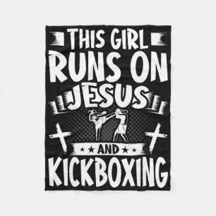 Cobertor De Velo Essa Garota Corre Com Jesus E Kickboxing