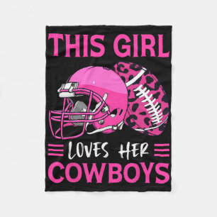 Cobertor De Velo Essa Menina Ama Seus Cowboys Futebol Americano Lov