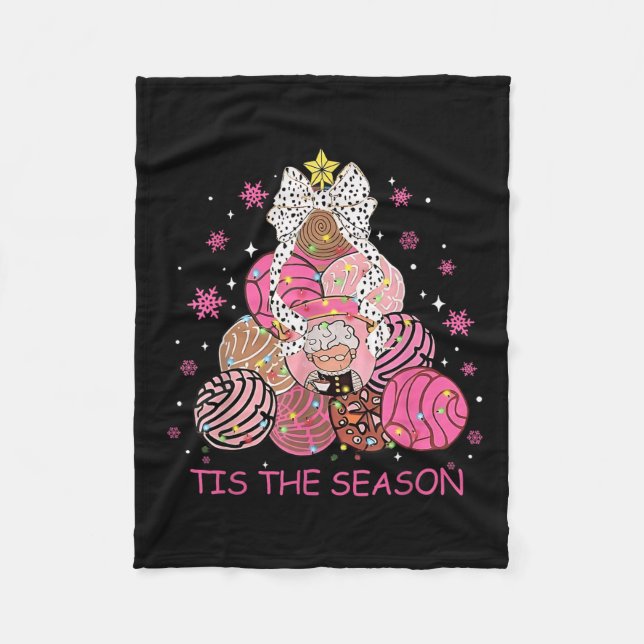 Cobertor De Velo Esta É A Época Do Natal Mexicano Pan Dulce Tree (Frente)