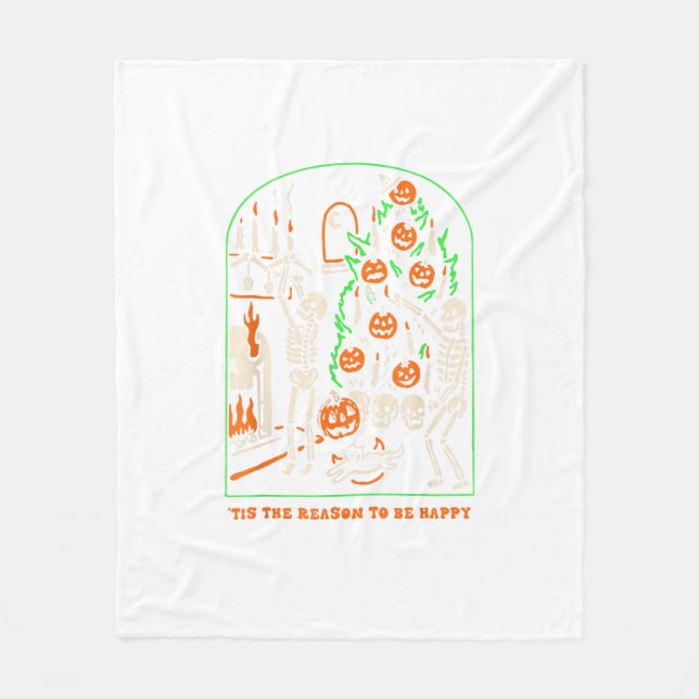 Cobertor De Velo Esta É A Época Para Ser Um Halloween Assustador (Frente)