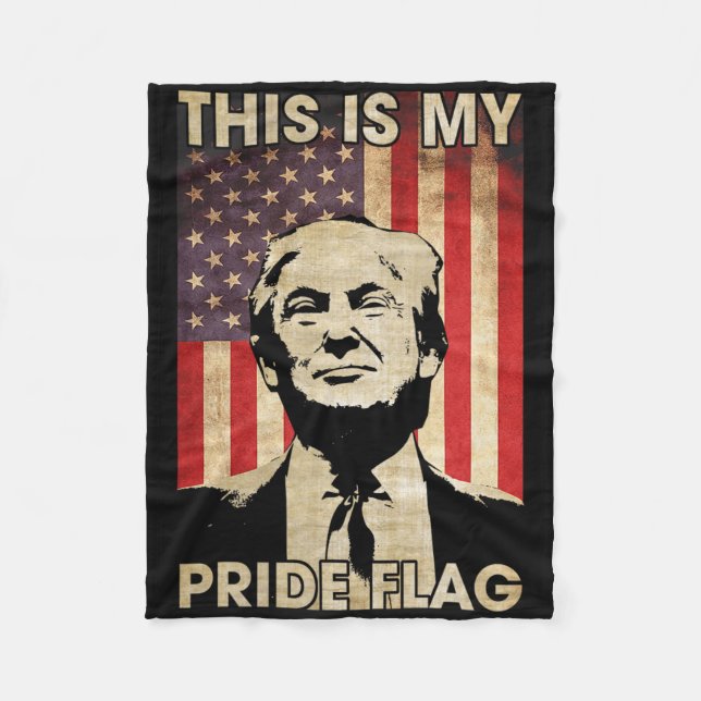 Cobertor De Velo Esta é a minha bandeira do Orgulho Trump American  (Frente)