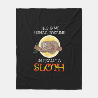 Cobertor De Velo Esta é a minha fantasia humana Engraçada Sloth Hal
