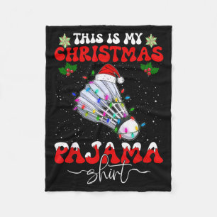 Cobertor De Velo Esta é Minha Camisa de Natal Engraçada de Badminto