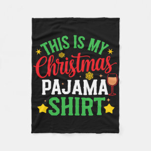 Cobertor De Velo Esta É Minha Camisa de Pijama de Natal, Camisa de