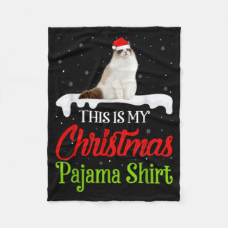 Cobertor De Velo Esta é Minha Camisa de Pijama de Natal Gato Ragdol