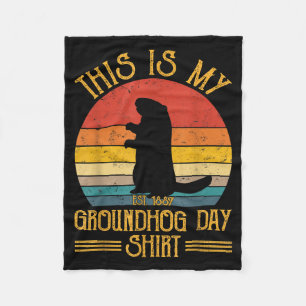 Cobertor De Velo Esta É Minha Camisa do Dia da Marmota Divertida Ma