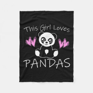 Cobertor De Velo Esta Menina Adora Pandas Engraçada Panda Lover Cot