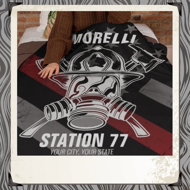 Cobertor De Velo Estação de Bombeiros do NOME Personalizado (Criador carregado)