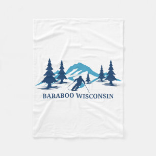 Cobertor De Velo Estação de Esqui Raboo Wisconsin Esquiando Esquiad