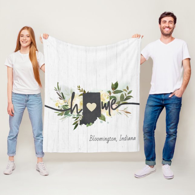Cobertor De Velo Estado de Indiana Personalizou Sua Rústica Cidade (In Situ)