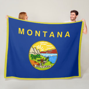 Cobertor De Velo Estado de Montana Flag Impressão Patriotc