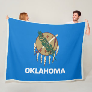 Cobertor De Velo Estado de Oklahoma Flag Impressão Patriotc