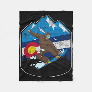 Cobertor De Velo Estado Do Colorado Flag Snowboard Gift Bigfoot B