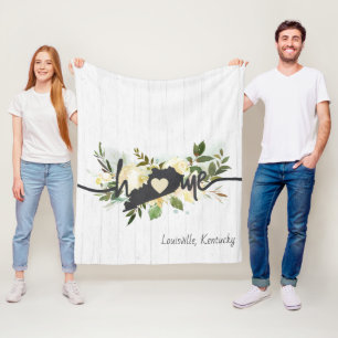 Cobertor De Velo Estado do Kentucky Personalizou a sua cidade russa