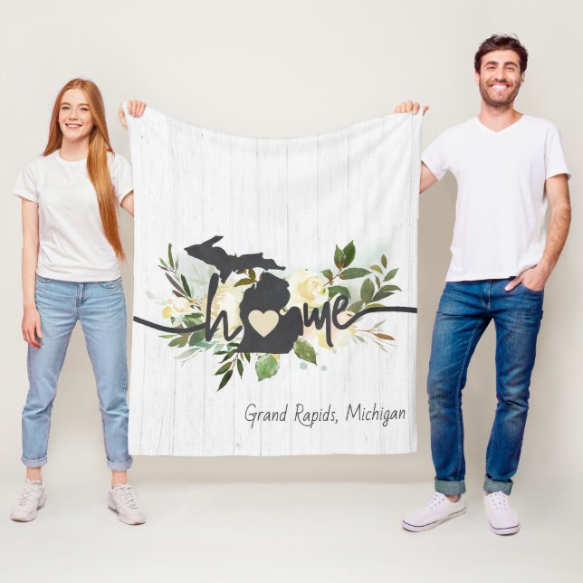Cobertor De Velo Estado do Michigan Personalizou Sua Russa Cidade (In Situ)