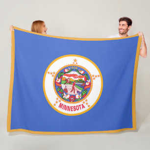 Cobertor De Velo Estado do Minnesota Flag Impressão Patriotc