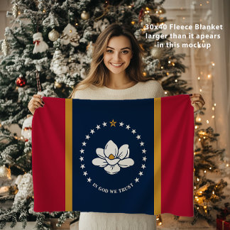 Cobertor De Velo Estado do Mississippi - Nova bandeira dos EUA - Es
