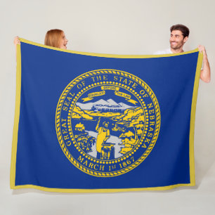 Cobertor De Velo Estado do Nebraska Flag Impressão Patriotc