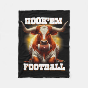Cobertor De Velo Estado do Texas Hook'em Futebol Americano Com Cabe