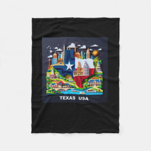 Cobertor De Velo Estado Do Texas No U.A Sticker1