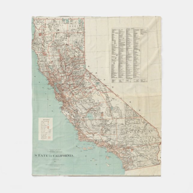 Cobertor De Velo Estados da Califórnia 2 (Frente)