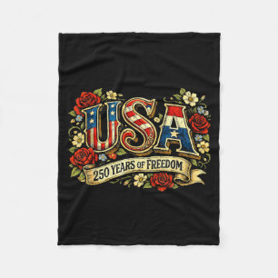Cobertor De Velo Estados Unidos 250 anos de liberdade floral rosa p