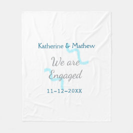 Cobertor De Velo Estamos noivos de na moda espiralada de cinza d'ág