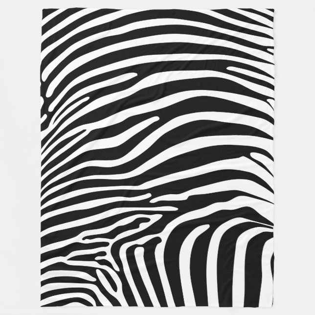 Cobertor De Velo Estampa de Zebra (Frente)