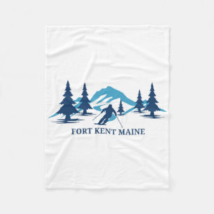 Cobertor De Velo Estância de esqui Fort Kent Maine Esqui Esquiador