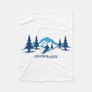 Cobertor De Velo Estância de esqui Snowbasin Utah Esqui Esquiador
